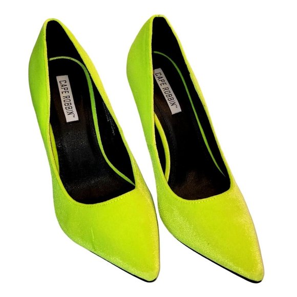 Cape Robbin Priscilla 3 Lime Green Stiletto Pumps 2 Pair Available Sizes 7.5 and - Picture 5 of 11